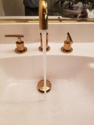 New faucet installed