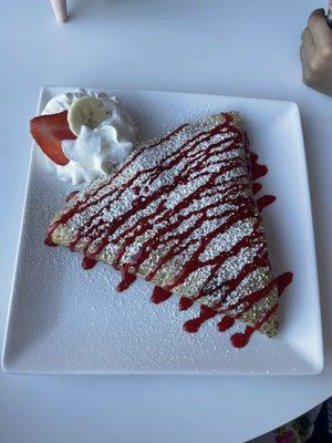 Strawberry banana crepe