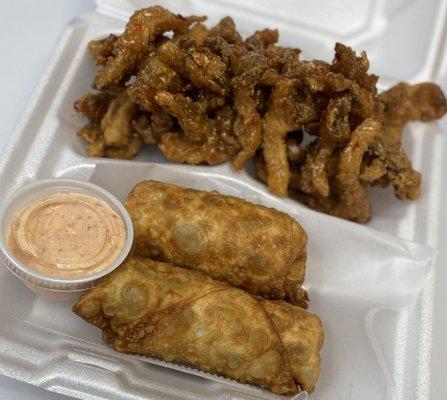 Snack Pack- Your delicious southwest eggrolls and boom boom shrooms!