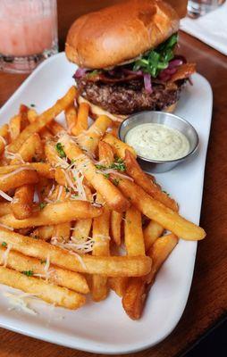 Valkyrie burger w/ truffle fries