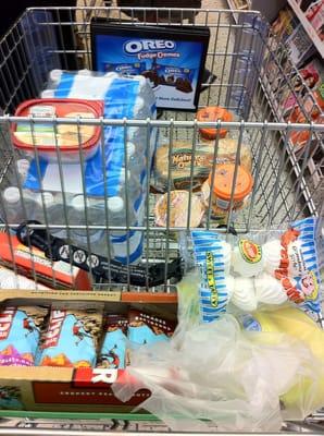 Food & water for the hotel room for Sunday, in case the hurricane shuts us down. Nice grocery store!