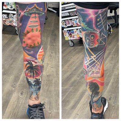 Leg sleeve done by Randy Templin