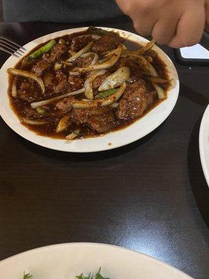 Mongolian beef (good spicy)