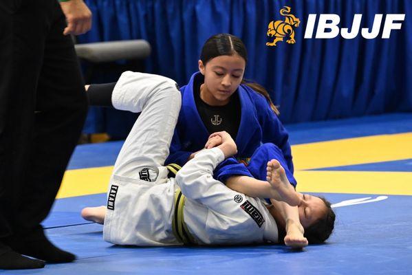 ELITE TEAM FRESNO athlete competing in the IBJJF Organization Tournament.