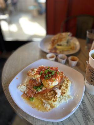 Fried green tomato biscuit