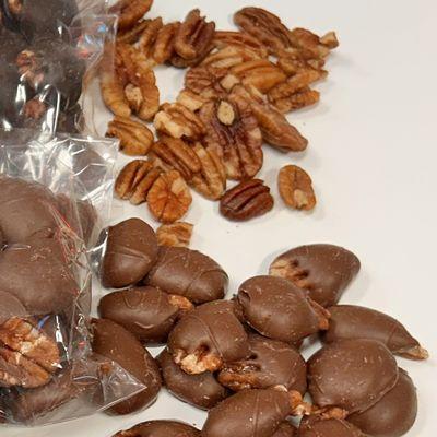 chocolate dipped pecans