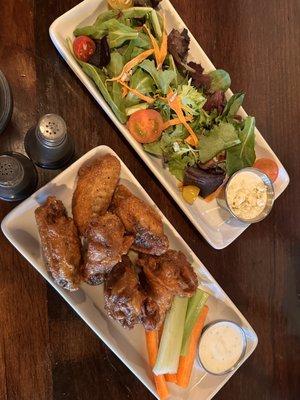 Lemon Pepper Chicken Wings & Side House Salad