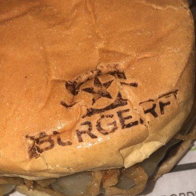 Logo Stamp on BurgerFi's burgers