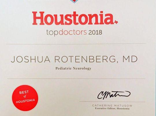 Houstonia Top Doctors 2018