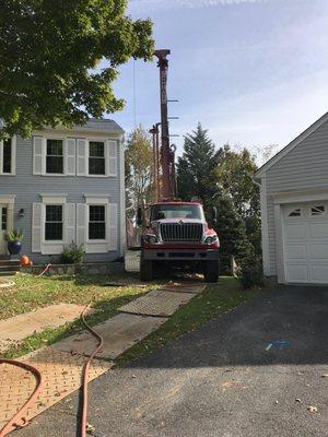 Installing a geothermal heat pump