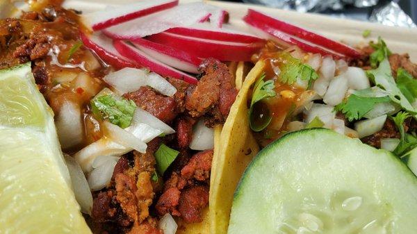 Up close tacos