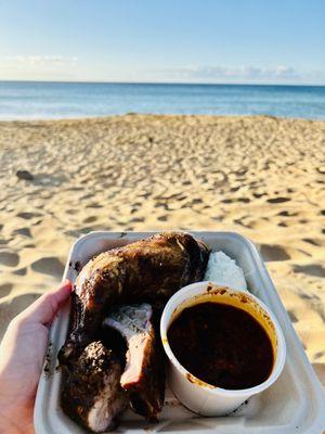 Chicken and ribs combo