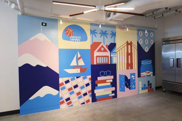 Reception Mural x Nerdwallet