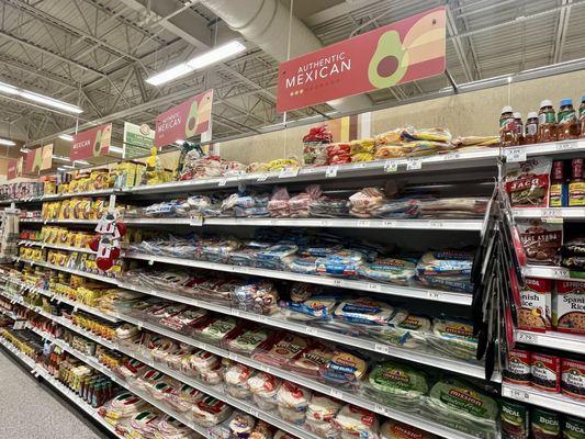 An entire aisle dedicated to ethnic food!