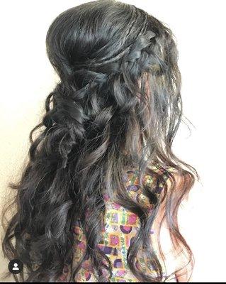 My wedding hair , hearts