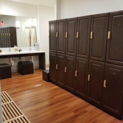 Women's locker room is so clean and comfortable just like your favorite spa.