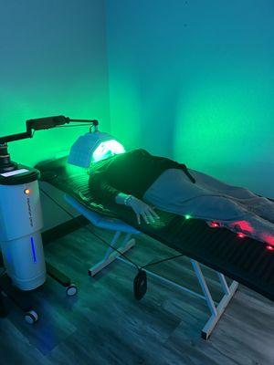 PEMF gemstone infrared mat and light therapy for face