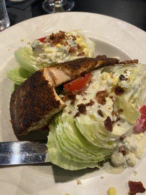 Wedge salad with salmon