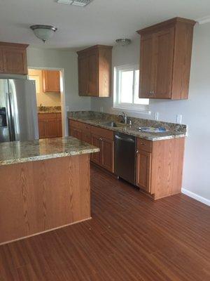 Kitchen remodel after fire.