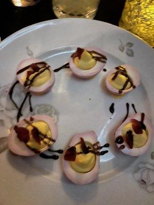 Pickles deviled eggs