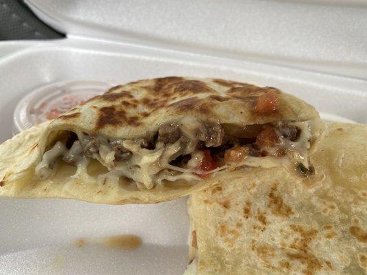 Close up - Steak Quesadilla