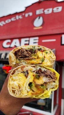 ROAST BEEF BREAKFAST BURRITO!