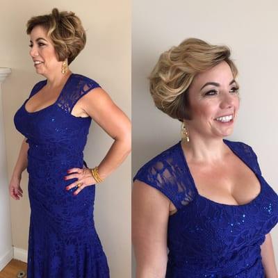 Bridal Style on short hair and Makeup by Alley J.