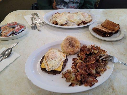 Breakfast plates.