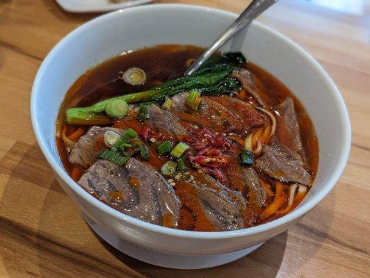 Braised beef noodle soup  (large, $18)