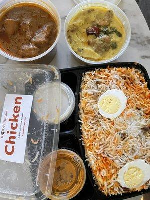 Chicken Biryani - Mom's Aromatic, Non Spicy, And Flavorful, Chicken Korma - Mom's Super Nice Korma Right From The Secret Vault, Pakora Kadi