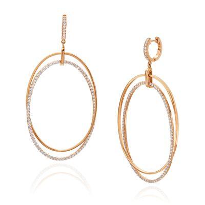 Rose gold diamond earrings