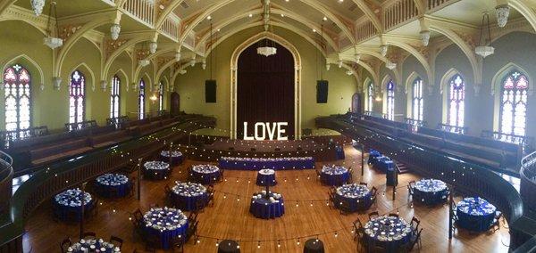 Asbury Hall - wedding set up