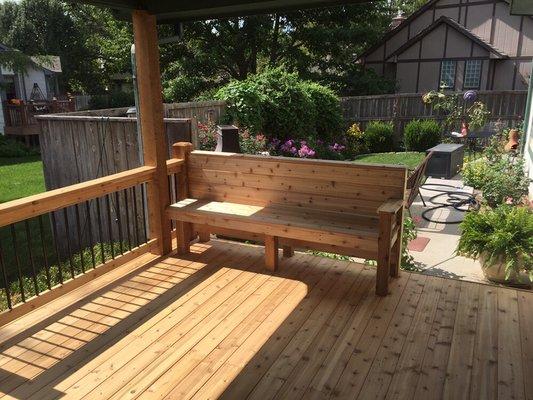 Custom deck and bench