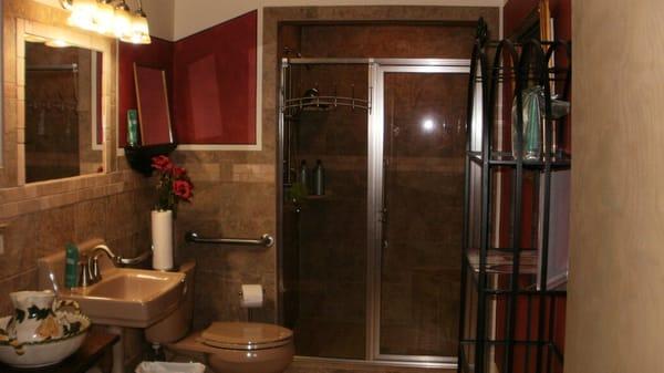 WE HAVE a Beautiful bath room & shower