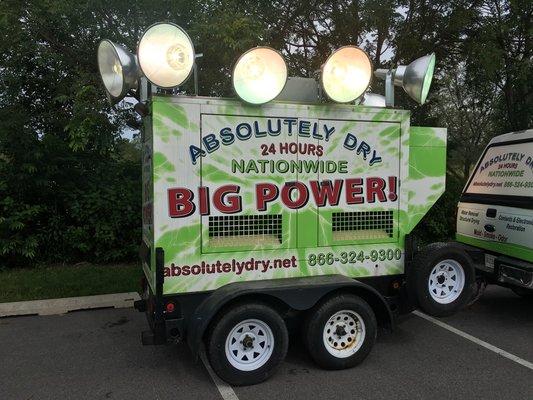 Our Big Power generators can provide power, lighting, and heating for your business or event!