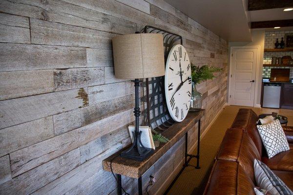 This is our reclaimed whitewashed wallboard paneling.