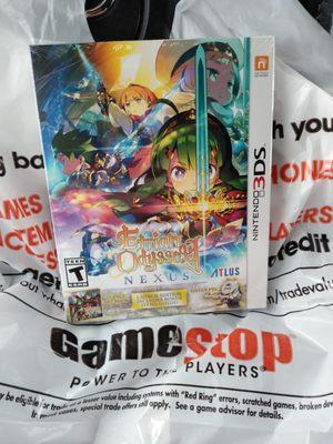 Picked up my pre-order of Etrian Odyssey Nexus! I love this store and the awesome employees!