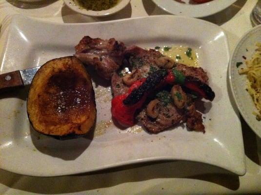 Chef Russell to prepare my veal chop butterflied & seasoned the way I had in Sicilia last month... delicioso!