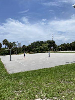 Full court basketball area