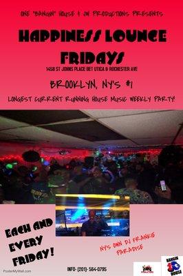 EVERY FRIDAY FRANKIE PARADISE BRINGD THE FLAVOR HOST JAY BLACK STRONG DRINKS ALL NITE 5-B-4-12   10 AFTER