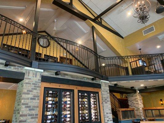 Inside restaurant looking towards upstairs seating