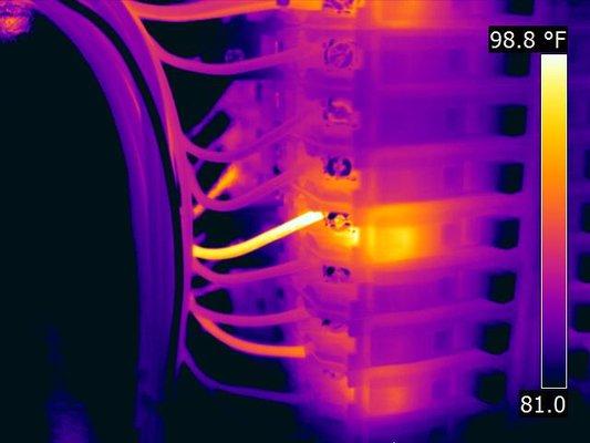 Electrical problems can be easily found with a quick infrared scan of the electrical panels.