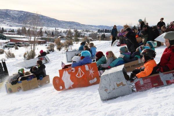 Cardboard Sled Derby