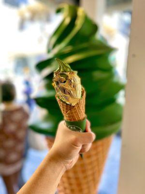 Gold Sheet Matcha Soft Serve