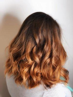 A beautiful balayage with pravana color