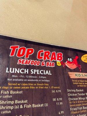 Menu is pretty diverse but seafood-focused