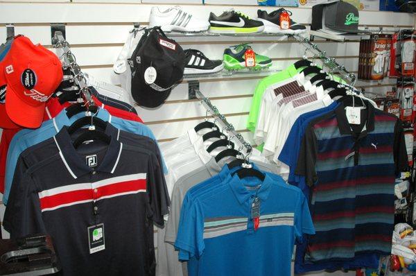 Boy's Size Golf Apparel, Golf Shoes, Gloves and Hats/Visors.