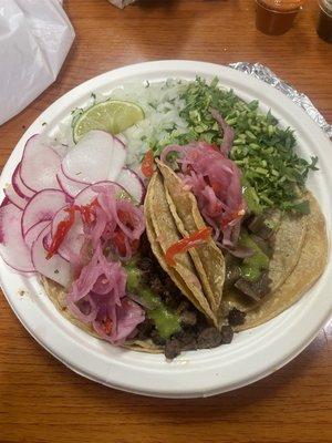 Asada and Lengua taco