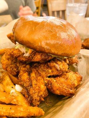 Lisa's hot chicken sandwich