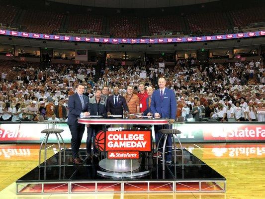 Great time with the College GameDay crew - Rece Davis, Jay Billas, Seth Greenberg, and Jay Williams.